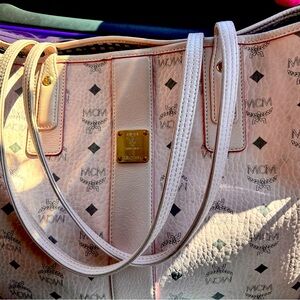 Mcm Pink Bag With Little Bag Included.